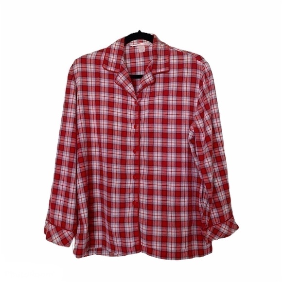 Victoria's Secret Other - Victorias Secret Red Checkered Plaid Pajama Top XS‌